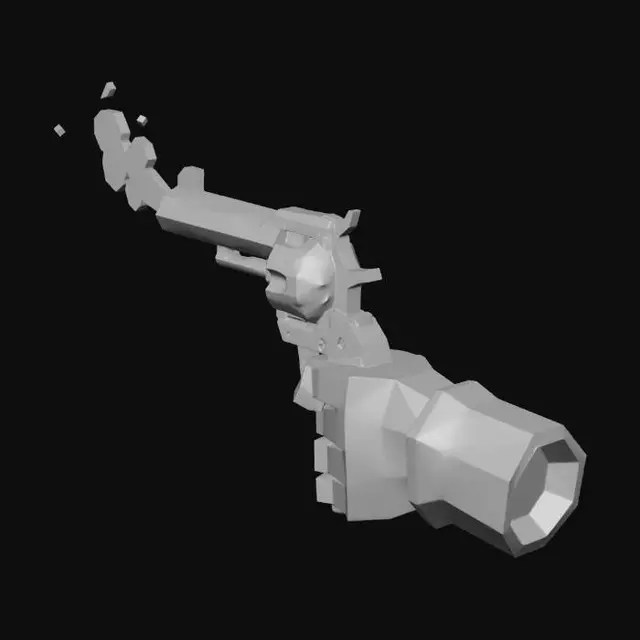 3D model for Blocky Revolver