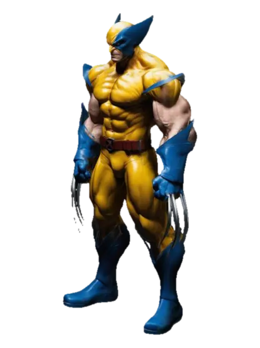 wolverine 3D model, vytvořený pomocí AI