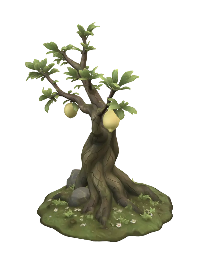 Lemon Bonsai 3D model, vytvořený pomocí AI