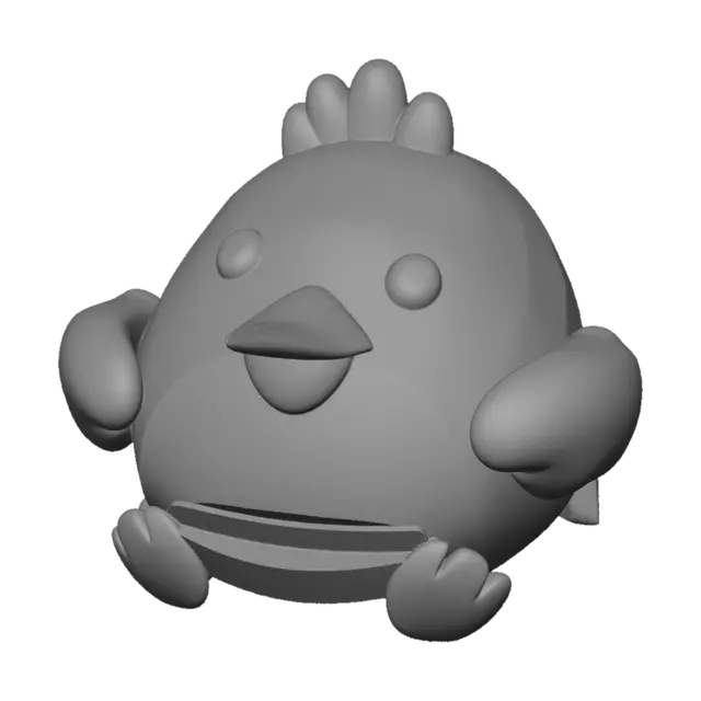 3D model for Chicken-Shaped Phone 3D Model Tutorial