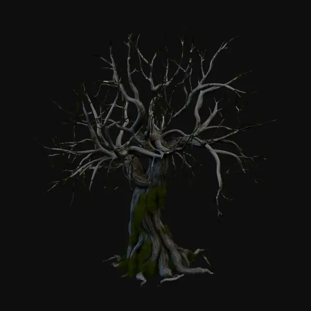 3D model for Based in the image, a scary tree to be used as a n asset in graveyard
