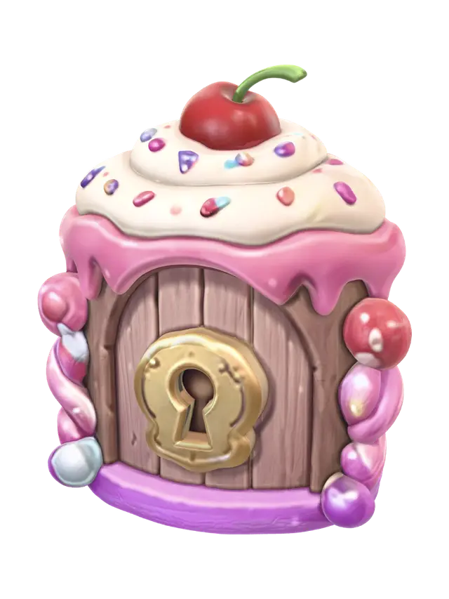 game art - Cupcake 3D model, vytvořený pomocí AI