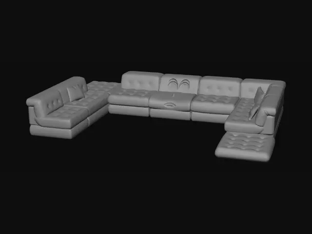 3D model for Pop Art Sectional Sofa