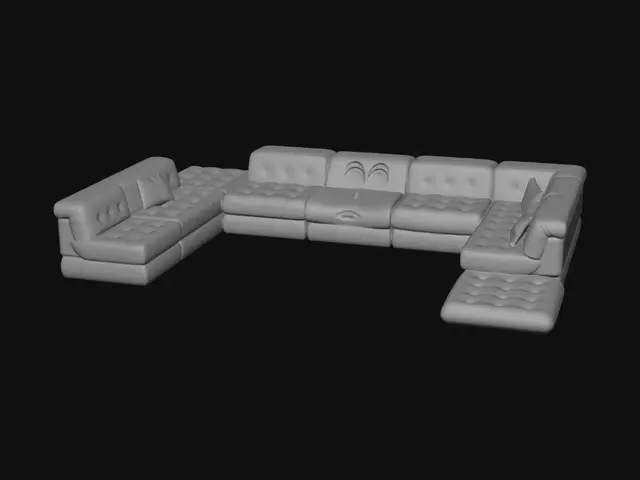 3D model for Pop Art Sectional Sofa