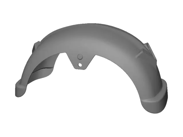 3D model for Red curved helmet shell