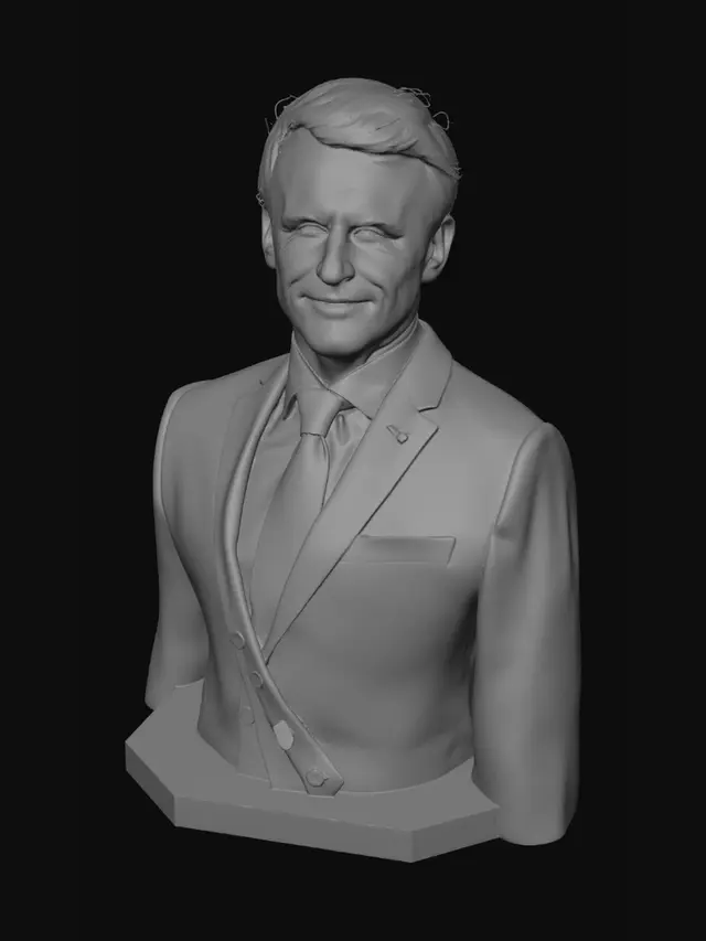 3D model for Portrait of a man in a navy suit