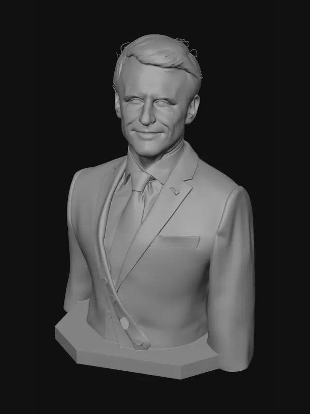 3D model for Portrait of a man in a navy suit