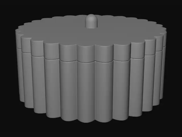 3D model for Pastel Pleated Cake