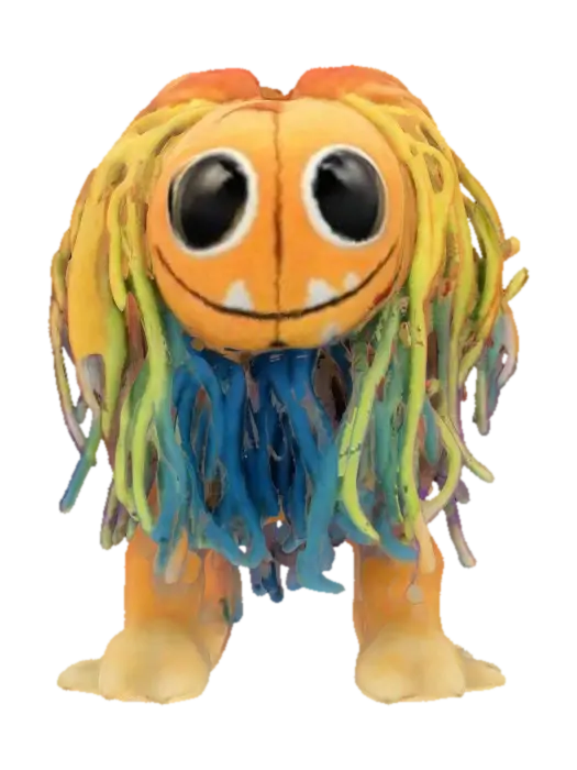 Rainbow Mane Creature - Curiousmonkey 3D model, vytvořený pomocí AI