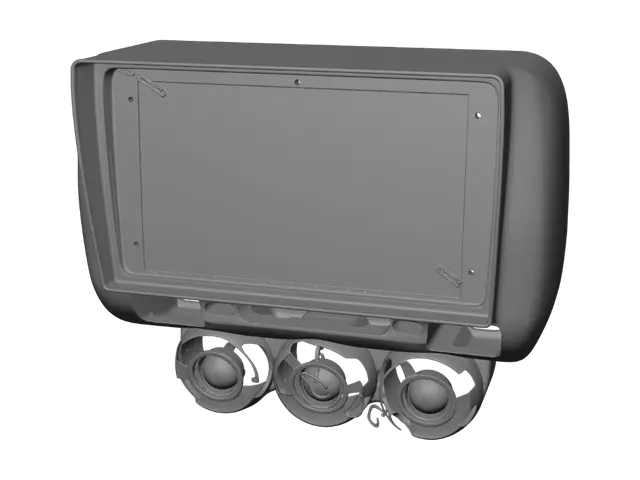 3D model for Dashboard with center display and climate controls