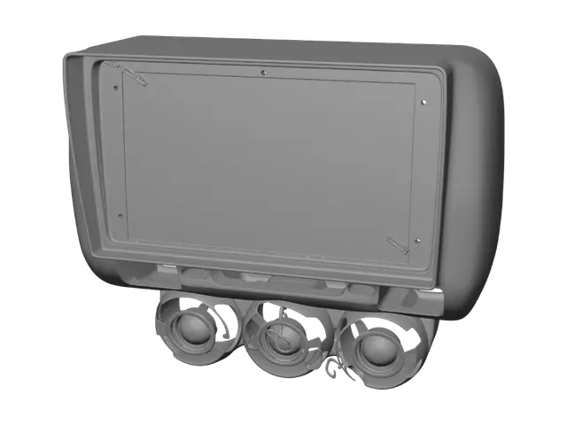 3D model for Dashboard with center display and climate controls