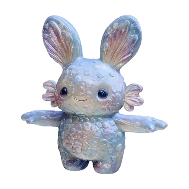 Bubble Bunny 3D model, vytvořený pomocí AI