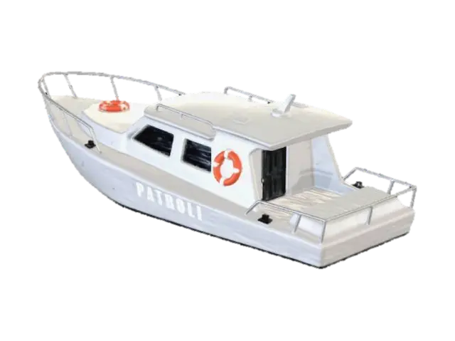 Patrol Boat 3D model, vytvořený pomocí AI