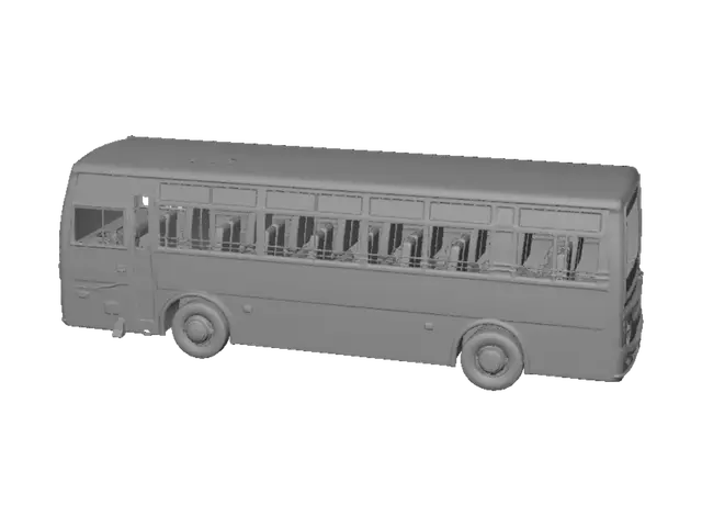 3D model for Crimson Red City Bus