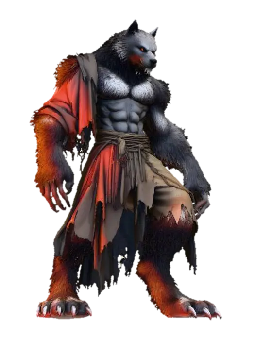 Werewolf Awakening - Transformation 3D model, vytvořený pomocí AI