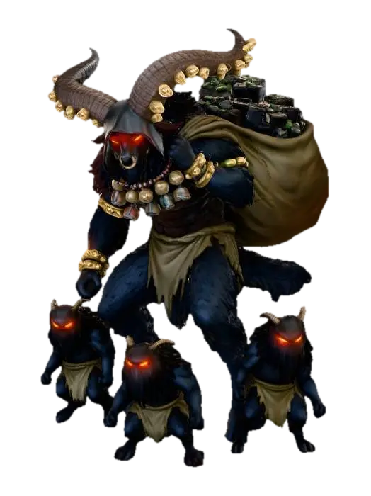 Krampus the Shadow of Christmas, #Christmas2025# 3D model, vytvořený pomocí AI