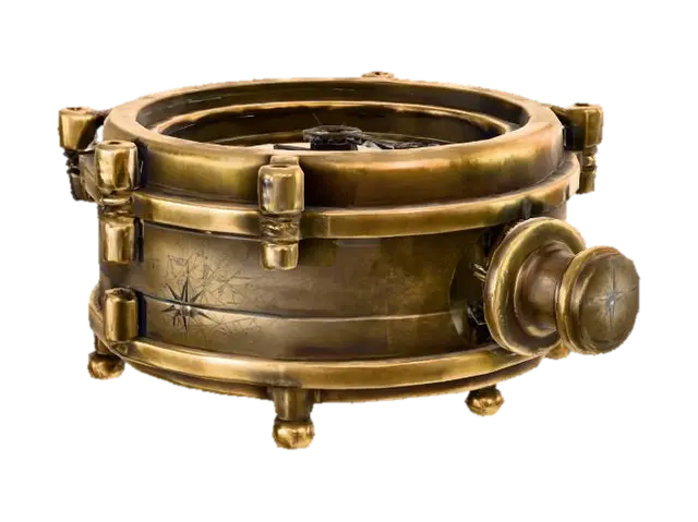 Antique Compass - Navigation 3D model, vytvořený pomocí AI