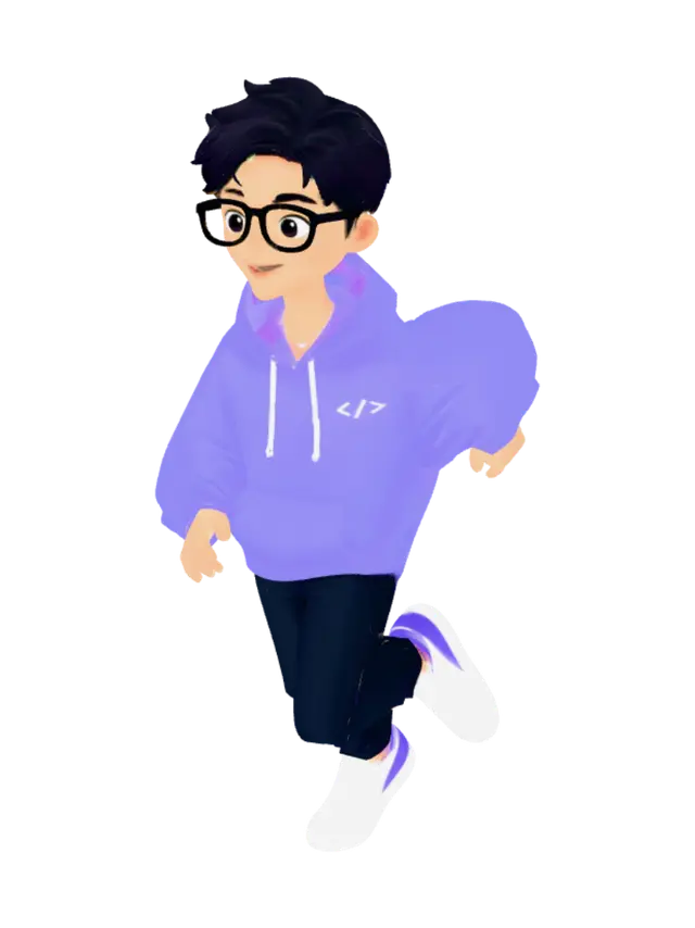 3D model for Code Kid in a Purple Hoodie