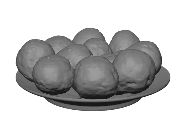 3D model for Golden Meatball Platter