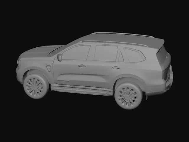 3D model for White Ford Everest Platinum