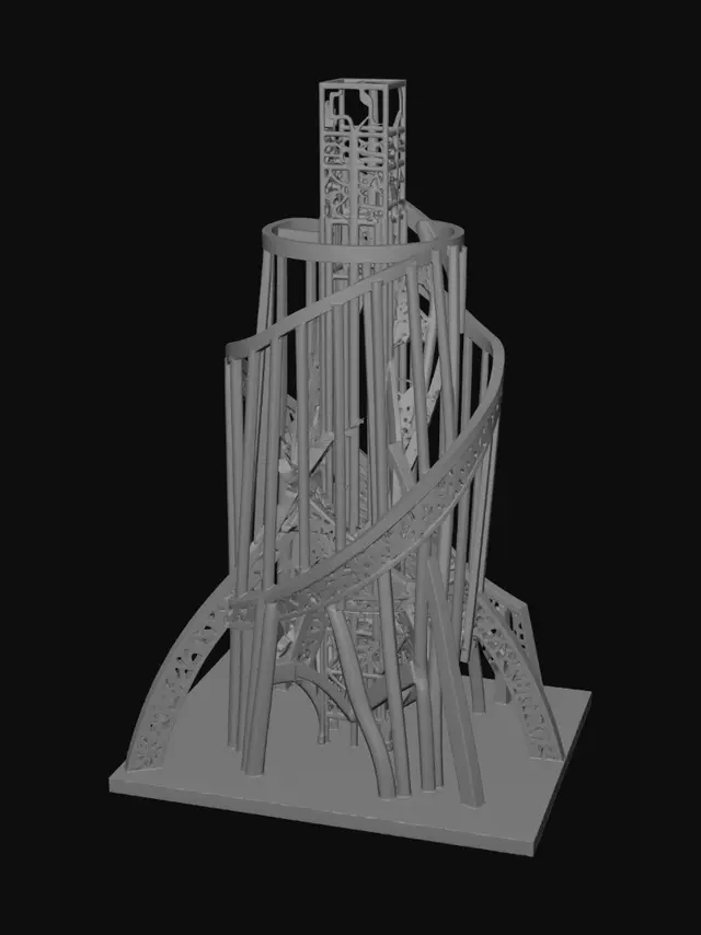 3D model for Spiral Timber Tower