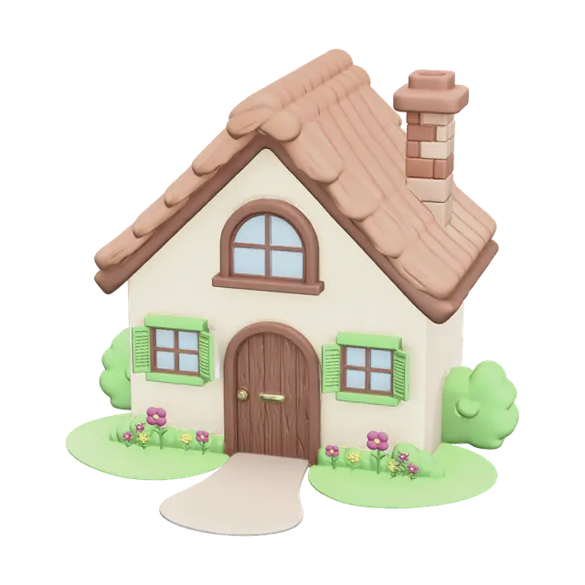 3D model for Low-Poly Cartoon House