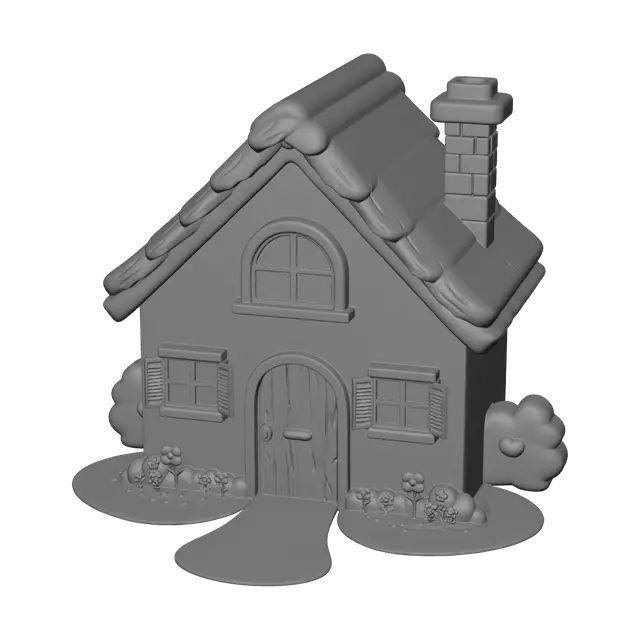 3D model for Low-Poly Cartoon House