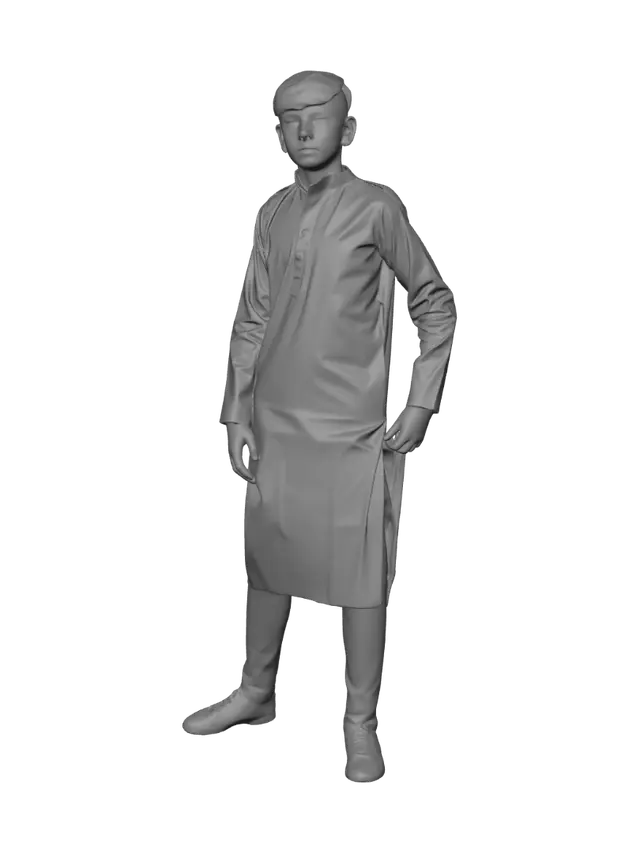 3D model for Blue Kurta by the Ornate Gate