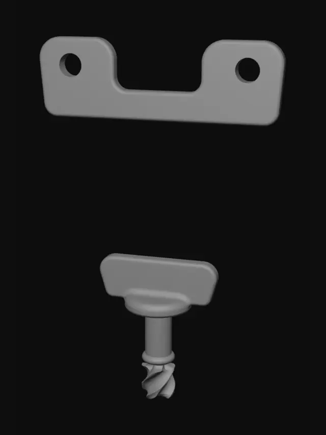 3D model for Black thumb screw knob