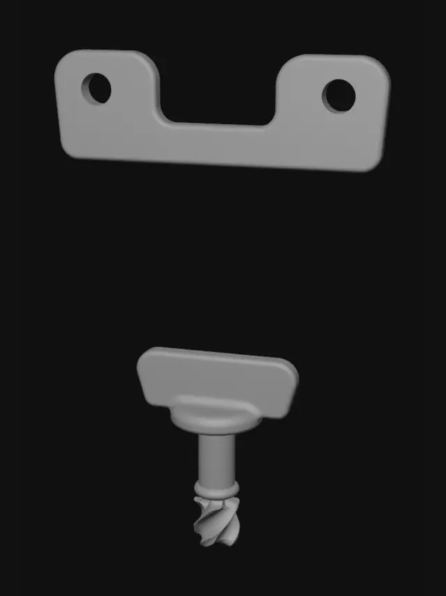 3D model for Black thumb screw knob