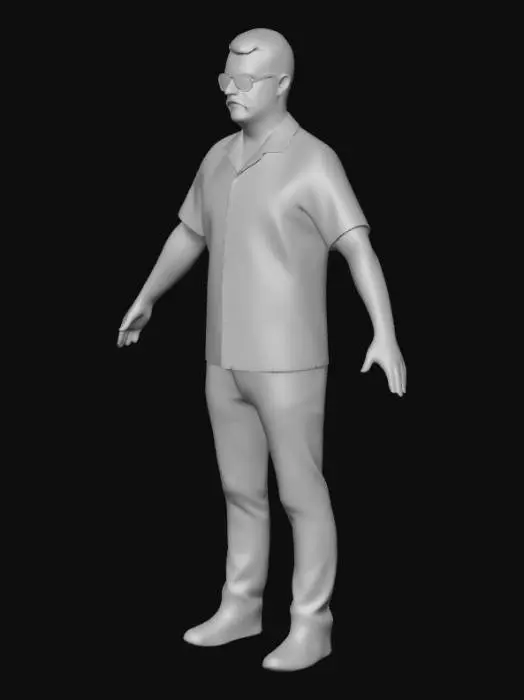3D model for Hawaiian Shirt Stance