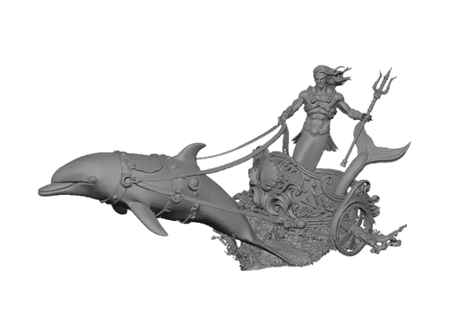 3D model for Poseidon's Dolphin Chariot