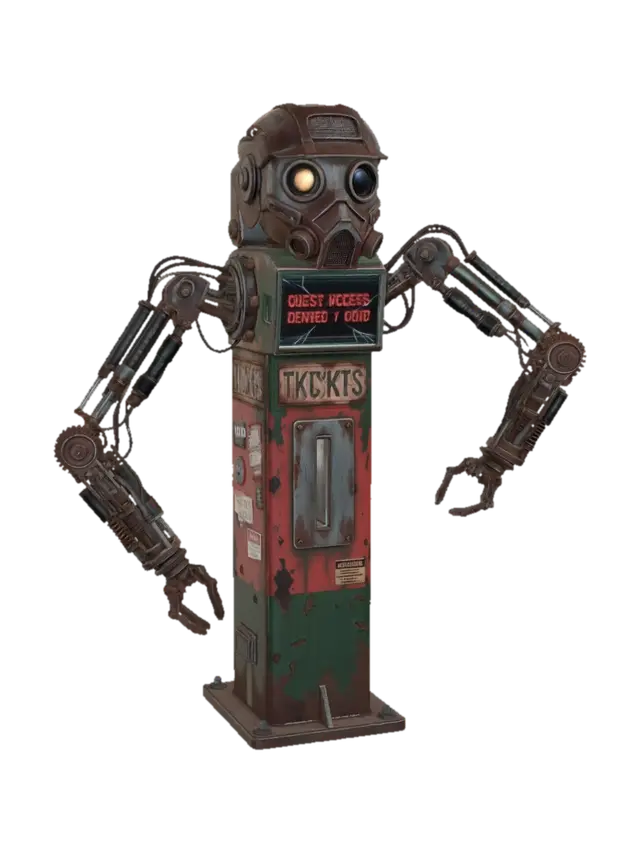Guest Access Denied - Message 3D-model, gegenereerd door AI