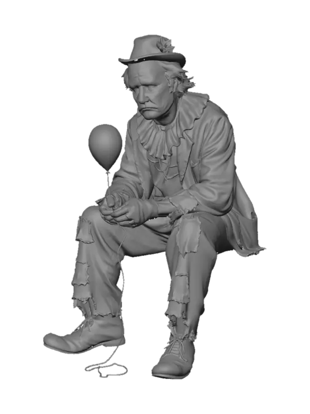 3D model for Lonely Clown with a Balloon