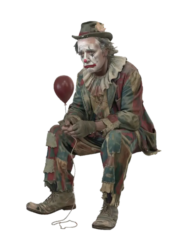 3D model for Lonely Clown with a Balloon