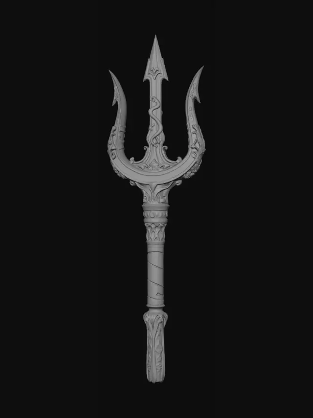 3D model for Neptune's Trident at Sunset