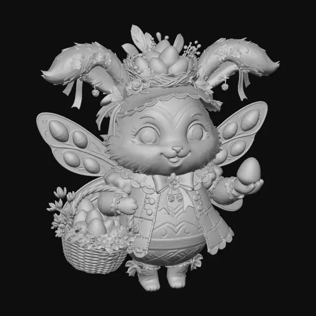 3D model for Rainbow Easter Bunny, #EasterEgg2026#