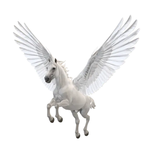 Modello 3D pegasus - Skyborne, generato dall’IA