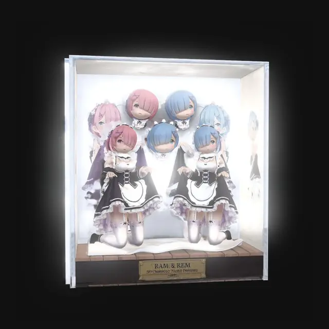 3D model for Rem and Ram 3D Character Model Diorama