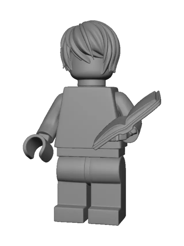 3D model for Lego Businessman with Notebook