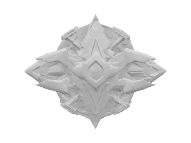 3D model for emblem cyborg robotic, robotic style geometry, high resolution, #emblem#