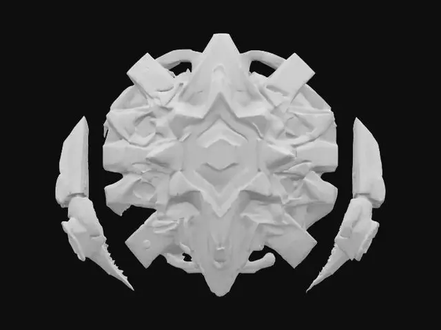 3D model for emblem cyborg robotic, robotic style geometry, high resolution, #emblem#