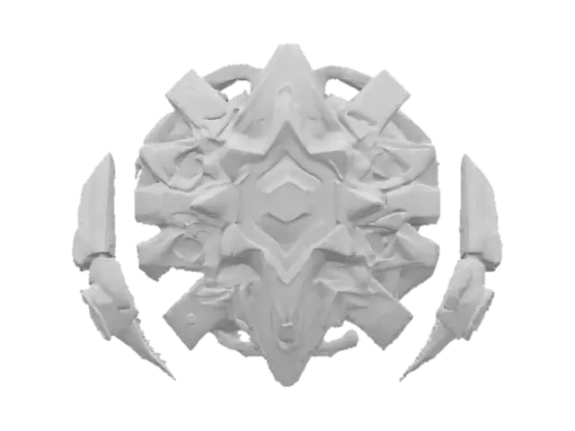 3D model for emblem cyborg robotic, robotic style geometry, high resolution, #emblem#