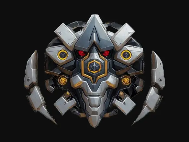 3D model for emblem cyborg robotic, robotic style geometry, high resolution, #emblem#