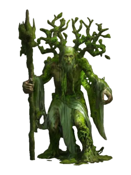fantasy hermit forest elemental, emaciated body branched like a tree, torn clothes or robe,… 3D model, AI generated