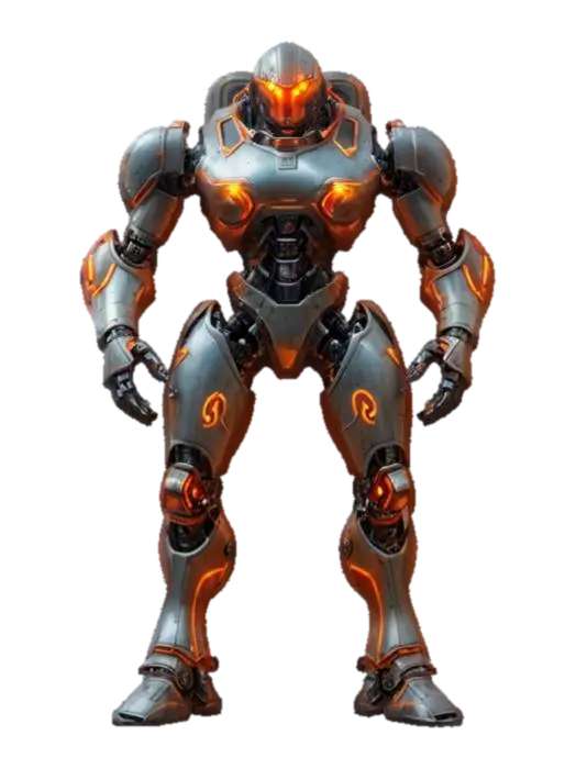 sci-fi cyber robotic sentinel conqueror, massive body special limbs and holders,… 3D model, vytvořený pomocí AI