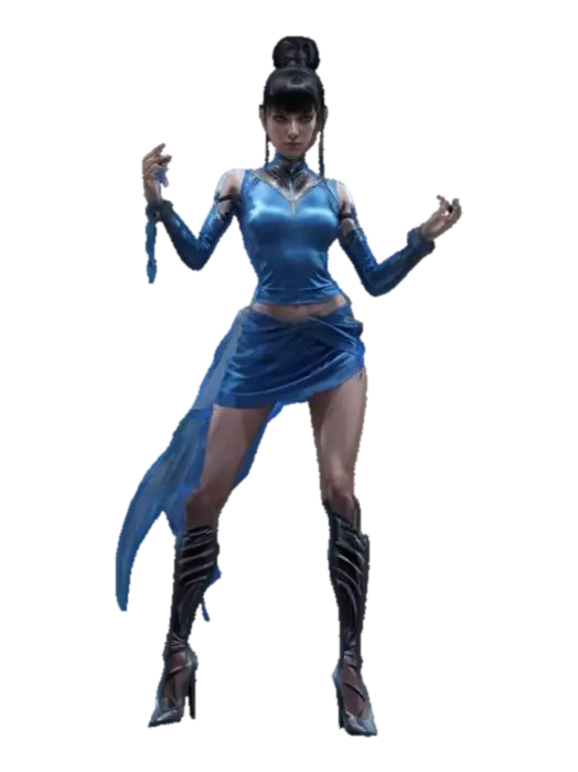 sci-fi war female dancer in high detail, thin graceful body, tight clothing on the… 3D model, vytvořený pomocí AI