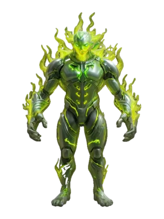 sci-fi plasma elemental in high detail, massive transparent body, body composed of… - Roaring 3D model, vytvořený pomocí AI