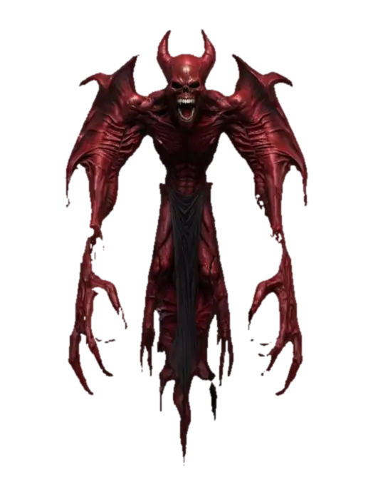 3D model for fantasy dark wraith, body floating in the air and emerging from the darkness, lower body disappearing into the darkness, massive toothy muzzle, massive hands reaching forward, terrifying expression, in an attacking position, extremely details, high resolution texture, epic stance
