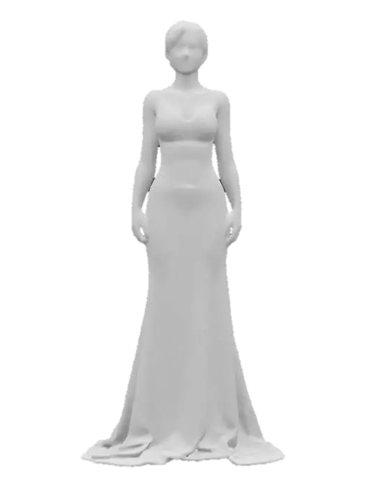 3D model for female elegant, slim tall body, empty hands along the body, elegantly dressed evening wear, pretty face in high detail, small ornaments on the body, extremely details, high resolution texture, epic stance, #women#